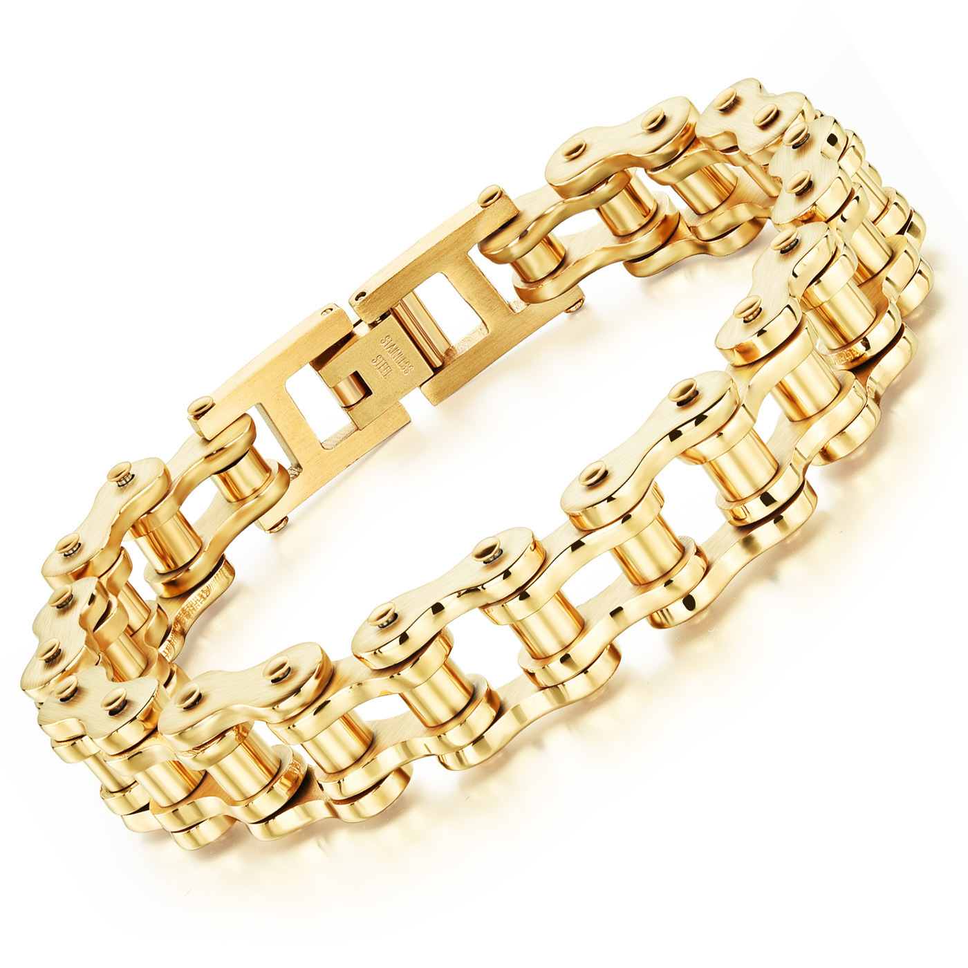 781-Bracelets en argent doré 21,5cm