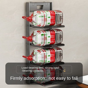 Suction Cup Multi-Layer Vegetable <b>Rack</b> <b>Kitchen</b> Storage Wall Mounted Foldable Multifunctional Modern Household Side Dish Tray - Product Image 5