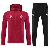 Chaqueta de Fútbol al por Mayor, Diseño Personalizado, Cierre Completo, Cortavientos, Ligera, Transpirable, de Secado Rápido, 100% Poliéster