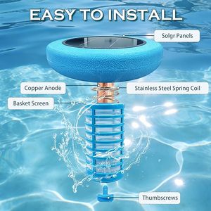 Ioniseur de <span class=keywords><strong>piscine</strong></span> à énergie solaire, ionisation au cuivre, nettoyeur et purificateur <span class=keywords><strong>d</strong></span>'<span class=keywords><strong>eau</strong></span> flottant automatique - Product Image 5