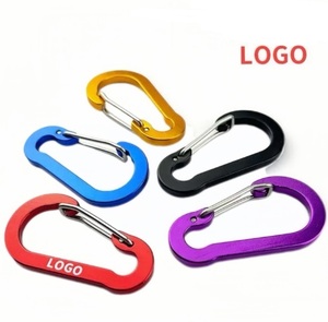 40mm 50mm 60mm Llavero de aluminio barato Gancho de resorte Gancho DE SEGURIDAD Mosquetón de <span class=keywords><strong>escalada</strong></span> al aire libre - Product Image 1