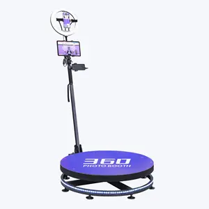 Cabine Photo rotative à 360 degrés, réglable pour 1 à 2 personnes, 68cm, 360 °, avec télécommande intelligente