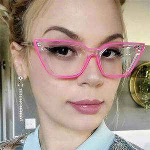 Gafas de Computadora con Logotipo Personalizado, Diseño Retro de Moda, Bisagras de Resorte, TR90, Ojo de Gato, Color en Contraste, Anti Luz Azul para Mujer - Product Image 3