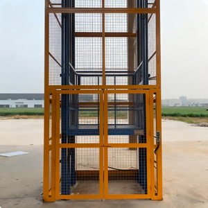 <span class=keywords><strong>Platform</strong></span> Lift barang kargo konveyor vertikal gudang listrik hidrolik Guiderail ganda kapasitas 500kg - Product Image 5