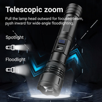 Linterna de Aleación de Aluminio, 5 Modos, Interruptor de Presión, Tipo-C, 500 Lúmenes, LED, Impermeable, para Camping, Largo Alcance