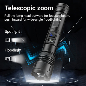 <span class=keywords><strong>Torcia</strong></span> elettrica multifunzione molto potente <span class=keywords><strong>torcia</strong></span> elettrica grande e potente <span class=keywords><strong>torcia</strong></span> a Led zoomabile - Product Image 2