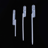 Pipettes de transfert à double volume en plastique, pipettes Pasteur à bulbe pour le transfert d'échantillons