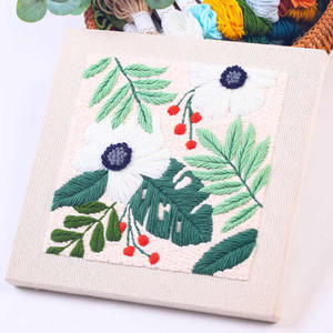 Kit de broderie Punch Needle créatif pour la pleine conscience, ensemble de broderie artistique DIY avec cadre <span class=keywords><strong>en</strong></span> <span class=keywords><strong>bois</strong></span> et outils, pour débutants - Product Image 3