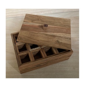 Bol à mélanger de bassin antique Assaisonnement rond Conteneur de stockage des aliments Vaisselle de cuisine de haute qualité en bois - Product Image 4