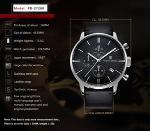 Pagani นาฬิกา2720ลายแพนด้า, นาฬิกาควอทซ์ VK67กันน้ำหรูหรา3BAR แฟชั่น - Product Image 2