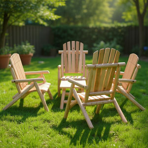 Ensemble de salon de jardin en bois d'épicéa massif, meubles d'extérieur durables, style rustique, canapé de jardin, sièges de patio en bois naturel - Product Image 2