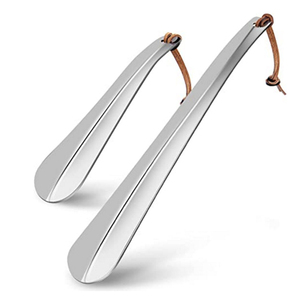 Calzador de Metal de acero inoxidable con mango largo de cuerda de cuero de alta calidad para anciana embarazada - Product Image 1