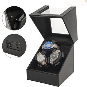 Boîte <span class=keywords><strong>Remontoir</strong></span> <span class=keywords><strong>Automatique</strong></span> Triple pour Montres Mécaniques, en Cuir PU Noir, avec Mode <span class=keywords><strong>Silencieux</strong></span> Actif et Arrêt <span class=keywords><strong>Automatique</strong></span> - Product Image 1