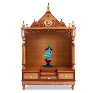 Ídolo de Bhakti Bansidhar Pintado a Mano (Acabado Azul), Obra Artística Espiritual Detallada para el Templo del Hogar, Escritorio de Oficina, Tablero de Coche y Regalo - Product Image 4