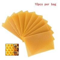 Neue gelbe Imkereiausrüstung: Italienische Bienenstock-Grundplatten & Bienenwachsrähmchen (Tiefzellen-Honigwaben-Design) für den landwirtschaftlichen Einsatz