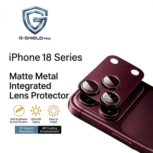 Protection d'objectif d'appareil photo en métal givré pour Apple iPhone 18 Pro Max, 18 Pro, 18 – Film protecteur individuel en forme d'anneau - Product Image 1