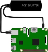 Injecteur/Diviseur PoE Gigabit USB-C Actif IEEE802.3af 10/100/1000 Mbps 48V vers 5V 3A pour Raspberry Pi et Tablettes