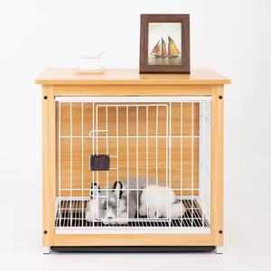 Nichoir pour chien extra large et robuste en bois, cage pour animaux de compagnie, niche pour chien de style vintage, meuble pour chien avec plateau amovible - Product Image 3