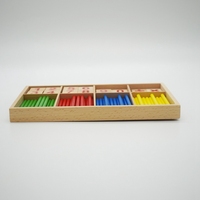 Jouet éducatif pour enfants pour apprendre les mathématiques, logo personnalisé gratuit, bâtonnets de comptage avec boîte en bois, bâtonnets de comptage en bois pour enfants