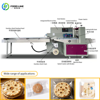 Commerciële multifunctionele automatische horizontale flowpackmachine, kussenvormige verpakkingsmachine voor bakkerij, fruit en groenten