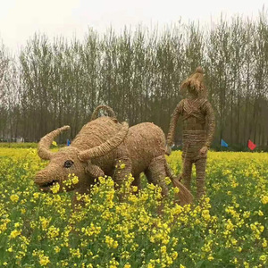 Figuras de Animales, Dispositivos para Ahuyentar, Arreglos Decorativos, Atracciones de Tejido, Esculturas de Paja, Artesanías, Estilo Chino, Hecho en Jiangsu - Product Image 2