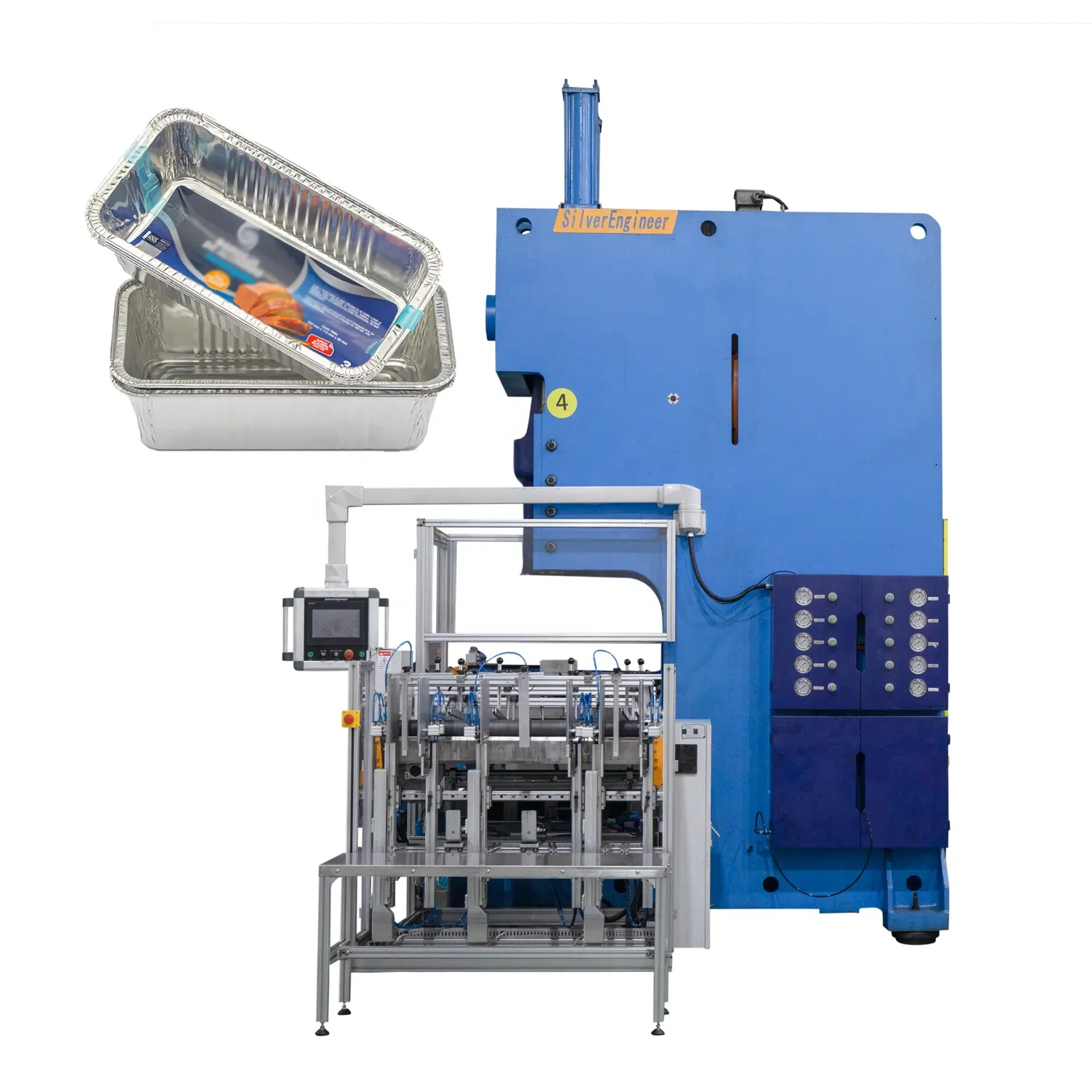 מכונת ייצור אוטומטית של מיכל נייר אלומיניום 8011 באיכות גבוהה ובמחיר נמוך עם מערם