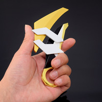Valorante Arme Métallique Modèle Couteau Pliant Jouet pour Enfant Knuckles Autodéfense Qualité Artisanat Violet Or 3D Anniversaire