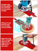 Machine à graver Guide circulaire Base de support Travail du bois Support de rainure de fraisage universel Base Routeur Cercle Cutter Jig