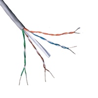 Cable Ethernet Cat6 de Cobre Puro CCA para Exteriores SFTP FTP UTP, 305m/Caja, Cubierta de PE LSZH PVC, Conductor de 0.35-0.58mm