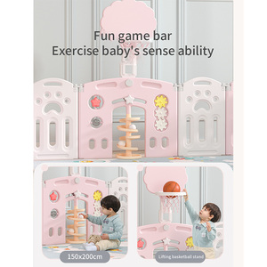 Ensemble de meubles de parc pour enfants caractéristiques de sécurité pliable <span class=keywords><strong>jouet</strong></span> clôture maison de poupée pour bébé chambre maternelle garderie en plein air - Product Image 2