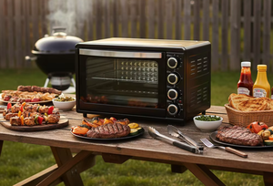Four électrique 32L avec porte vitrée et grille, idéal pour la cuisine et la boulangerie, pour la cuisson de toasts, pizzas, pains pita, pains simples, biscuits et la cuisson à sec. - Product Image 5