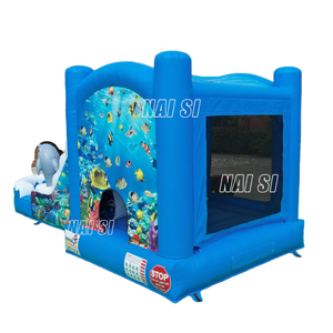 Castillo Inflable Acuático con Tobogán, Brincolín y Zona de Juegos Húmedos y Secos para Niños, Diversión Acuática de Verano - Product Image 5