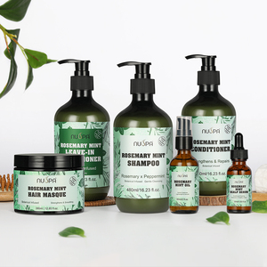 Juego de champú <span class=keywords><strong>y</strong></span> acondicionador de etiqueta privada personalizada, crema para el cuidado del cabello de romero, fórmula de hierbas naturales, champú para el cabello - Product Image 1