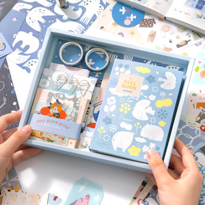 Set de Scrapbooking SIMNO Estético con Diseño de Gato Azul, 157 Piezas, Incluye Notas Diarias y Cinta Decorativa Washi para Manualidades y Regalos - Product Image 6