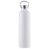 Bouteille isotherme portable en acier inoxydable 304 de 1000 ml, style américain, isolation sous vide, maintien au chaud de 6 à 12 heures pour l'extérieur