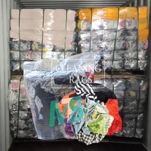 ผ้าฝ้ายคุณภาพสูงสำหรับเช็ดทำความสะอาด สีต่างๆ สำหรับอุตสาหกรรม รีไซเคิล ใช้กับเครื่องจักร ผ้าฝ้ายถัก - Product Image 1