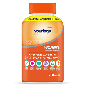 <span class=keywords><strong>Integratore</strong></span> Multivitaminico OEM per Donne Adulte, 200 Compresse con Vitamine <span class=keywords><strong>A</strong></span>, B, <span class=keywords><strong>C</strong></span>, D, <span class=keywords><strong>E</strong></span>, Calcio <span class=keywords><strong>e</strong></span> Magnesio per il Supporto Immunitario - Product Image 1
