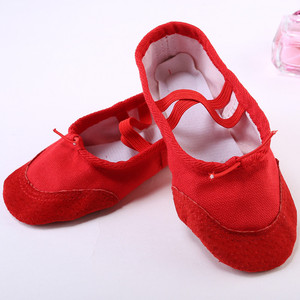 Venta al por mayor OEM barato niñas mujeres <span class=keywords><strong>de</strong></span> cuero genuino danza estiramiento <span class=keywords><strong>lona</strong></span> zapatos <span class=keywords><strong>de</strong></span> <span class=keywords><strong>ballet</strong></span> - Product Image 5