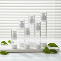 Bouteilles en plastique de 15 ml, 30 ml, 50 ml, 80 ml, 100 ml, 120 ml avec pompe pulvérisatrice sans air pour cosmétiques, soins de la peau, essences et lotions