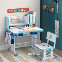 Ensemble de bureau et chaise d'étude en bois pour enfants pour la maison, le bureau ou le salon pour la détente et l'étude