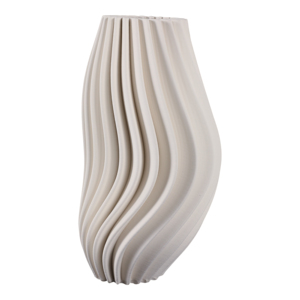 Vaso Scultoreo Scanalato per Arredamento Soggiorno, Elemento Decorativo per Camera da Letto, Comodino, Ufficio, Scaffale, Tavolo Console - Product Image 3