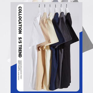 เสื้อยืดคอกลม <span class=keywords><strong>AG</strong></span> Vintage Heavyweight 270 กรัม ผ้าฝ้ายสีพื้น แขนสั้น สำหรับผู้ชาย เสื้อโฆษณา เสื้อทีม ขายส่ง - Product Image 2