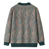 Personnes d'âge moyen et âgées veste imprimée chaude femme rembourré grand-mère pull cardigan maman pull en tricot