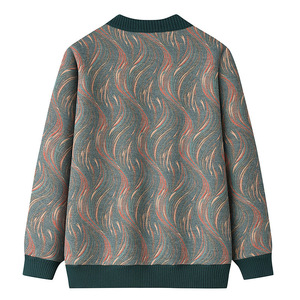 Chaqueta con estampado cálido para personas de mediana edad y ancianos, suéter acolchado para mujer, cárdigan, suéter de punto para mamá - Product Image 5