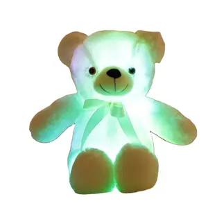 Nouveau jouet en peluche d'ours LED lumineux coloré lumineux créatif avec ours en peluche léger animaux en peluche cadeau de noël saint valentin