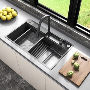 Design <span class=keywords><strong>unico</strong></span> moderno a pioggia rubinetto a cascata 304 in acciaio inox funzionale tazza <span class=keywords><strong>lavabo</strong></span> lavello <span class=keywords><strong>cucina</strong></span> con rubinetto - Product Image 1