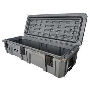 AHIC 110L Heavy Duty Structural Strength Rotomolded Hard Case Transport Box Plastic Trolley Tool Box