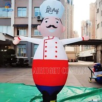 Publicité sur mesure gonflable agitant la main Chef Air Dancer Man