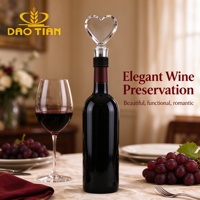 Verre à vin personnalisé en cristal en forme de cœur pour les amateurs de vin, thème musical, anniversaire, mariage, cadeau de fête, bouchon de bouteille