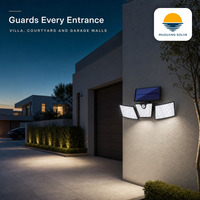 Lampe solaire murale de jardin Arc 3 en 1 avec capteur de mouvement, 400LM, 265 LED, étanche IP65, en ABS, pour allée et cour